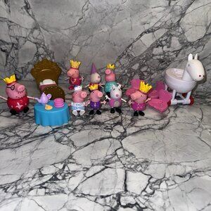 Peppa Pig Princess Figure Lot Bundle Set Accessories